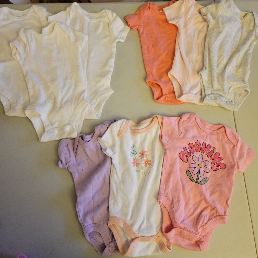 Newborn Short Sleeve Onesies- Baby Girl
